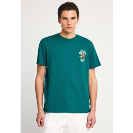 Men's cotton t-shirt with print on the back