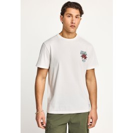 Men's cotton t-shirt with print on the back