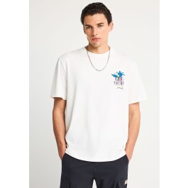 Ανδρικό relaxed t-shirt με τύπωμα στην πλάτη