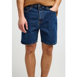 Ανδρική baggy βερμούδα τζην με washed effects