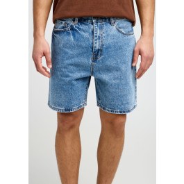 Ανδρική baggy βερμούδα τζην με washed effects