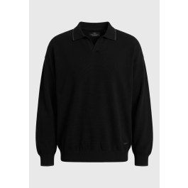 Ανδρική πλεκτή μπλούζα polo με v-notch άνοιγμα