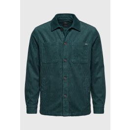 Ανδρικό κοτλέ overshirt με τσέπες