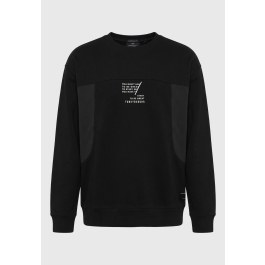 Men's oversized crew neck panelled sweatshirt