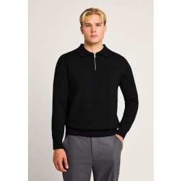 Polo wool-blend πλεκτό πουλόβερ με φερμουάρ