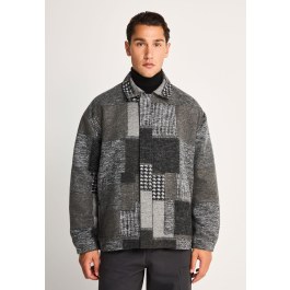 Ανδρικό τζάκετ με patchwork μοτίβο