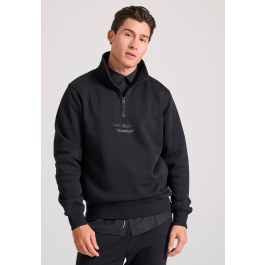 Relaxed fit half-zip φούτερ με branded τύπωμα