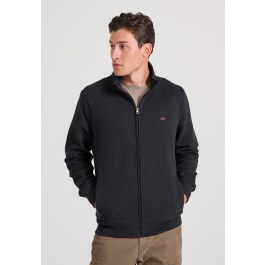 Men's turtle neck zip-up cardigan
