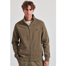 Men's turtle neck zip-up cardigan