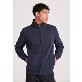 Men's turtle neck zip-up cardigan