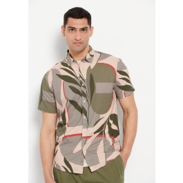 All over printed linen blend shirt Garage 55