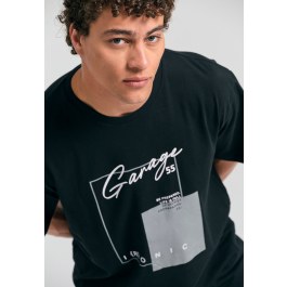 T-shirt με minimal τύπωμα Garage 55.