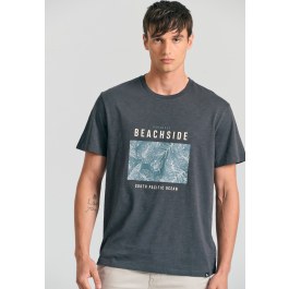 T-shirt με frame τύπωμα στο στήθος Garage 55.