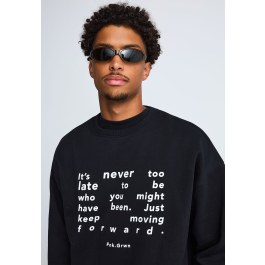 FNK.GRWN oversized φούτερ μπλούζα NEVER TOO LATE