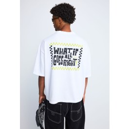 FNK.GRWN oversized t-shirt με τύπωμα WHAT IF