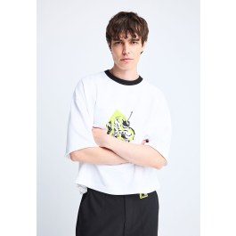 FNK.GRWN oversized cropped t-shirt με τύπωμα