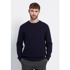 Cable knit πουλόβερ με μίξη από μαλλί Marron